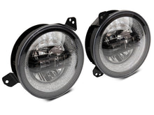 Load image into Gallery viewer, Raxiom 18-22 Jeep Wrangler JL/JT Axial 9-Inch LED Headlights w/RGB Halo- Black Housing (Clear Lens)