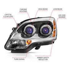 Load image into Gallery viewer, ANZO 2007-2008 GMC Acadia Crystal Headlight Chrome Amber(OE)