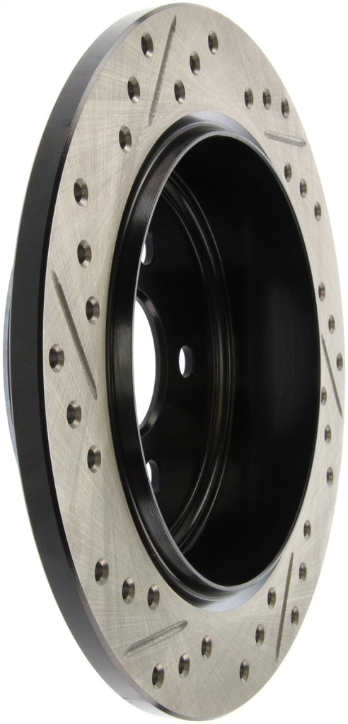 StopTech 03-09 Chrysler PT Cruiser Tur / 03-05 Dodge Neon SRT-4 Rear Left Slotted & Drilled Rotor