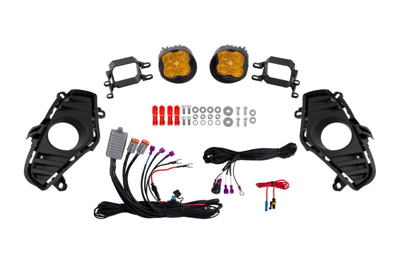 Diode Dynamics 19-22 Toyota RAV4 SS3 Add-On Fog Lamp Kit - Yellow Pro