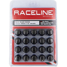 Load image into Gallery viewer, Raceline Spline Lug Nut Kit with Spline Key 12 x 1.5 - 20 Pack - Black