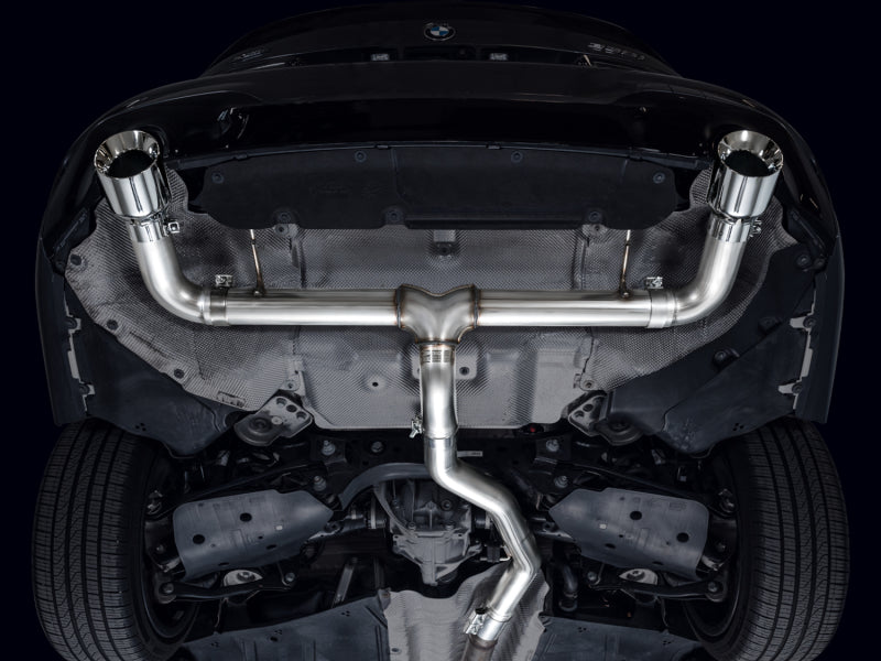 AWE Tuning 19-23 BMW 330i / 21-23 BMW 430i Base G2X Track Edition Axle-Back Exhaust - Chrome Silver