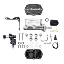 Load image into Gallery viewer, Wilwood Compact Tandem M/C Aluminum 1.00in Bore w/ Bracket/Valve/Push (Mopar) - Chrome P-coat