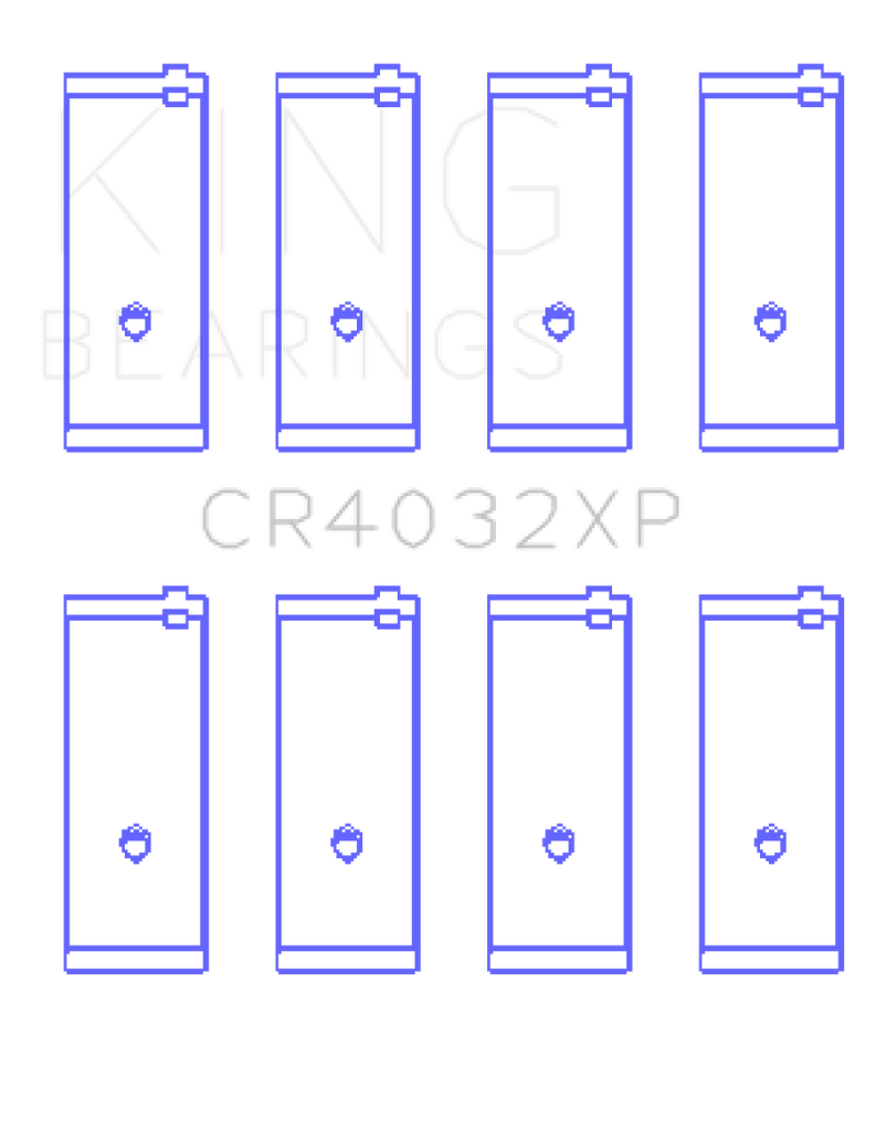King Engine Bearings Toyota 4AGE/4AGZE 16V 1.6L 0.25 Oversized Tri-Metal Performance Rod Bearing Set