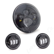 Load image into Gallery viewer, Letric Lighting 7in LED Black Premium Headlight with (2) 4.5in Black Passing Lamps