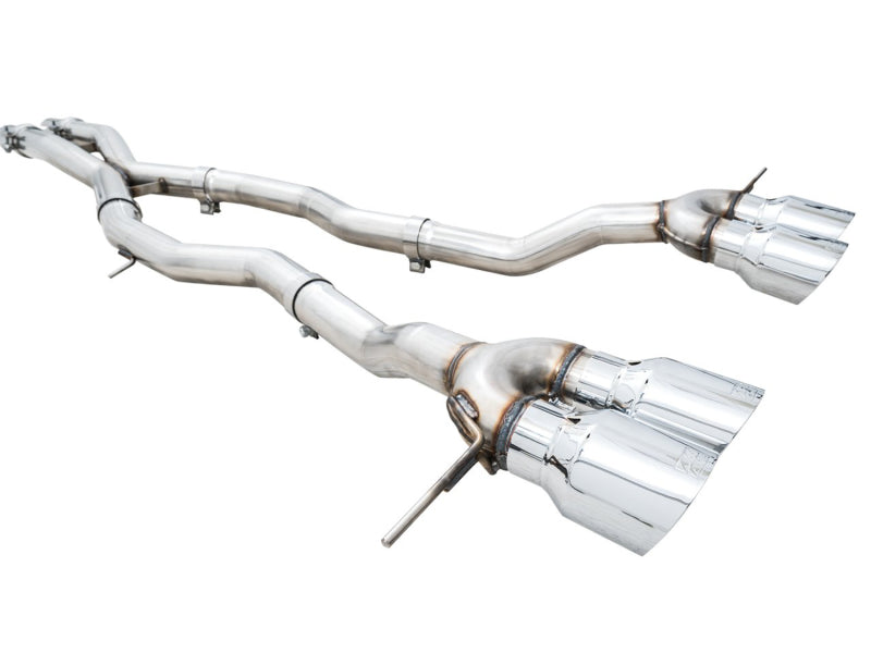 AWE Tuning Track Edition Cat-Back Exhaust for BMW G8X M3/M4 - Chrome Silver Tips