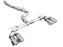 Load image into Gallery viewer, AWE Tuning MK8 Volkswagen Golf R 3in Track Edition Quad Exhaust - Chrome Silver Tips