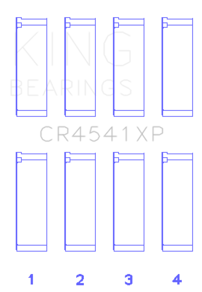 King Engine Bearings Honda F23A / F23Z / K20A3 16V (Size 0.025mm) Performance Rod Bearing Set