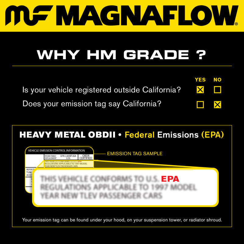 MagnaFlow Direct Fit Catalytic Converter Jeep Wrangler 00-04