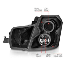 Load image into Gallery viewer, ANZO 2003-2007 Cadillac CTS Projector Headlights w/ Halo Black (CCFL)