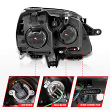 Load image into Gallery viewer, ANZO 2007-2008 GMC Acadia Crystal Headlight Chrome Amber(OE)