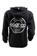Load image into Gallery viewer, Sparco Sweatshirt Hooded S-Seal Blk Xlrg