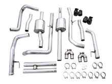 Load image into Gallery viewer, AWE Tuning 4th Gen GM 1500 6.2L 0FG Cat-Back Split Rear Exit (w/ Bumper Cutouts) - Quad Diamond Tips