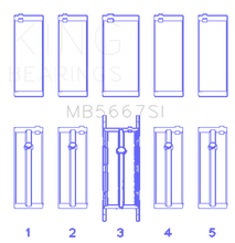 Load image into Gallery viewer, King Engine Bearings Mini W10B16A/W11B16A Silicon Bi-Metal Aluminum Main Bearing Set - Size +0.25mm