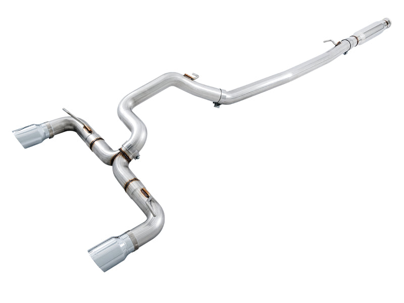 AWE Tuning Ford Focus RS Track Edition Cat-Back Exhaust - Chrome Silver Tips