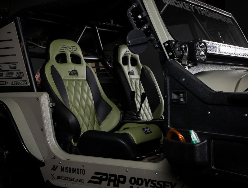 PRP Seats 97-02 Jeep Wrangler TJ Enduro Elite Suspension Seat Crawl Edition (Pair) - Black