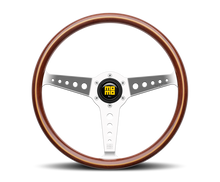 Load image into Gallery viewer, Momo California Wood Steering Wheel 360 mm - Mahogany Wood/Polished Spokes