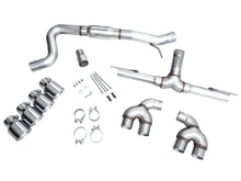 Load image into Gallery viewer, AWE Tuning MK8 Volkswagen Golf R 3in Track Edition Quad Exhaust - Chrome Silver Tips