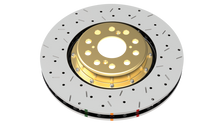 Load image into Gallery viewer, DBA 05 Pontiac GTO Front Drilled &amp; Slotted 5000 Series Rotor Assembled w/ Gold Hat