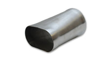 Load image into Gallery viewer, Vibrant 4in oval (Nominal) x 4in Round Transition adapter T304 SS 6in long