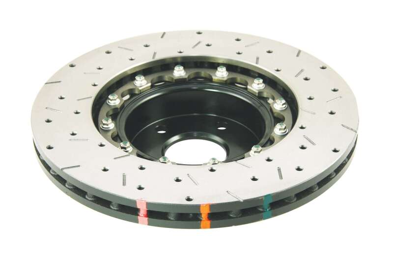 DBA 02-10 WRX / 13+ FR-S / 13+ BRZ Premium Front Drilled & Slotted 5000 Series Rotor w/ Black Hat