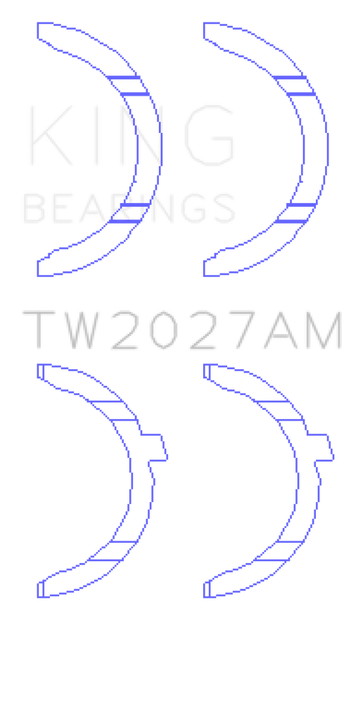 King Engine Bearings AUDI AAH, BUG, CCWA,CTBA Thrust Washer Set