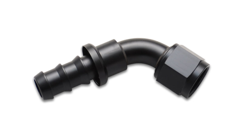 Vibrant Push-On 60 Degree Hose End Elbow Fitting Size -4AN