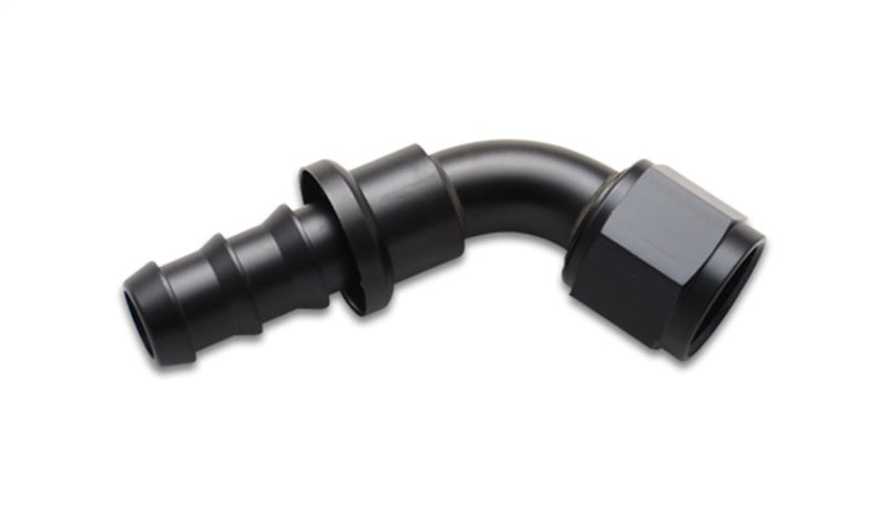 Vibrant Push-On 60 Degree Hose End Elbow Fitting Size -12AN