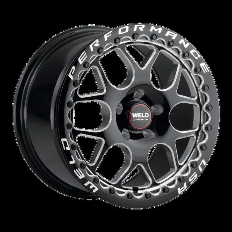 Weld Solana Beadlock 15x10 / 5x120.65 BP / ET45 /  7.27in BS / 78.1 Dia  - Gloss Black MIL Wheel