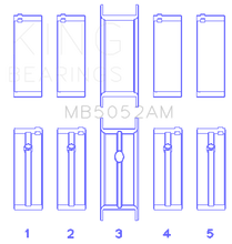 Load image into Gallery viewer, King Engine Bearings Chrysler/Mitsubishi 122ci 2.0L (Size STD) Main Bearing Set