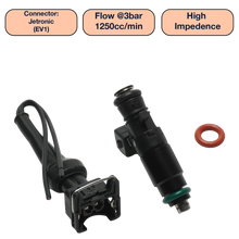 Load image into Gallery viewer, DeatschWerks Universal 1250cc Single Fuel Injector / 48mm Length / 14mm O-Ring Seals