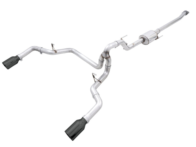 AWE Tuning 0FG 21+ Ford F150 Dual Split Rear Cat-Back Exhaust- 5in Diamond Black Tips