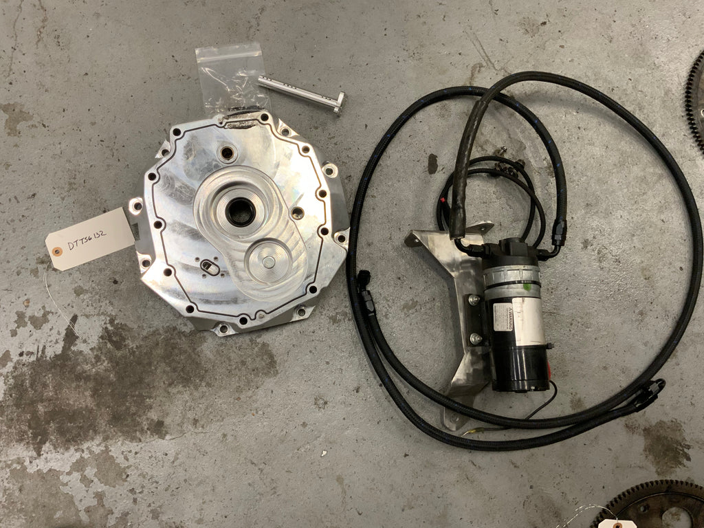 T56 BILLET FRONT PLATE WITH INTEGRATED SPRAY BAR WITH EXTERNAL PUMP WITH BRACKET
