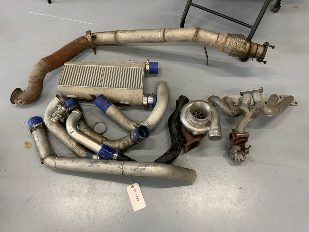 7M Turbo Kit T4 Turbonetics 62mm Twin Scroll with HKS Waste Gate and S ...
