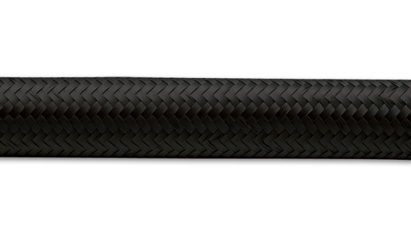 Vibrant -6 AN Black Nylon Braided Flex Hose (50 foot roll)