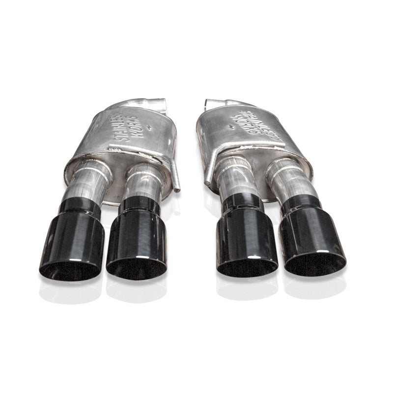 Stainless Works 18-21 Mustang GT Axle Back Redline Exhaust - Black Tips