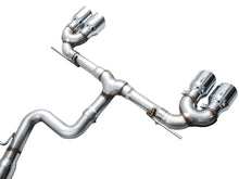 Load image into Gallery viewer, AWE Tuning MK8 Volkswagen Golf R 3in Track Edition Quad Exhaust - Chrome Silver Tips