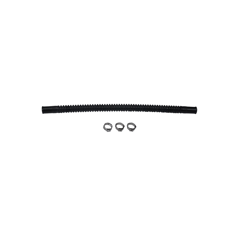 DeatschWerks Convoluted Tubing 250mm Length x 8mm ID Side 1 x 8mm ID Side 2 - Black