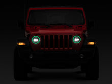 Load image into Gallery viewer, Raxiom 18-22 Jeep Wrangler JL/JT Axial 9-Inch LED Headlights w/RGB Halo- Black Housing (Clear Lens)