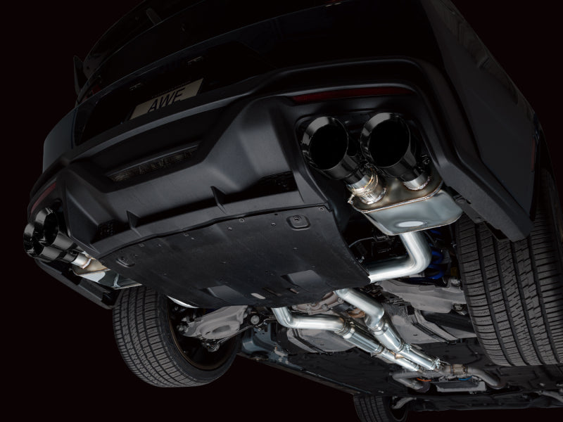 AWE 2024 Ford Mustang Dark Horse S650 RWD SwitchPath Cat-Back Exhaust w/ Quad Diamond Black Tips