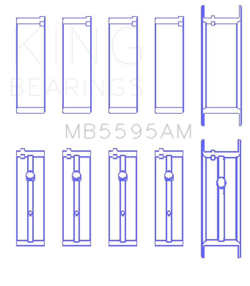 King Engine Bearings Nissan KA-24E Main Bearing Set - Size STD