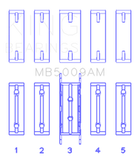 Load image into Gallery viewer, King Engine Bearings Ford Fiesta 1.25i (ZETEC) Crankshaft Main Bearing Set