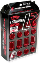 Load image into Gallery viewer, Project Kics 12X1.50 Red Leggdura Racing Lug Nuts - 20 PCS