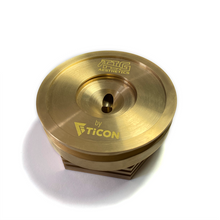 Load image into Gallery viewer, Ticon Industries Tig Aesthetics 2.5in Universal V-Band Heat Sink w/ Purge - Tellurium Copper