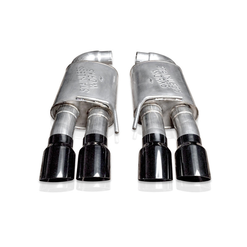 Stainless Works 18-21 Mustang GT Axle Back Redline Exhaust - Black Tips