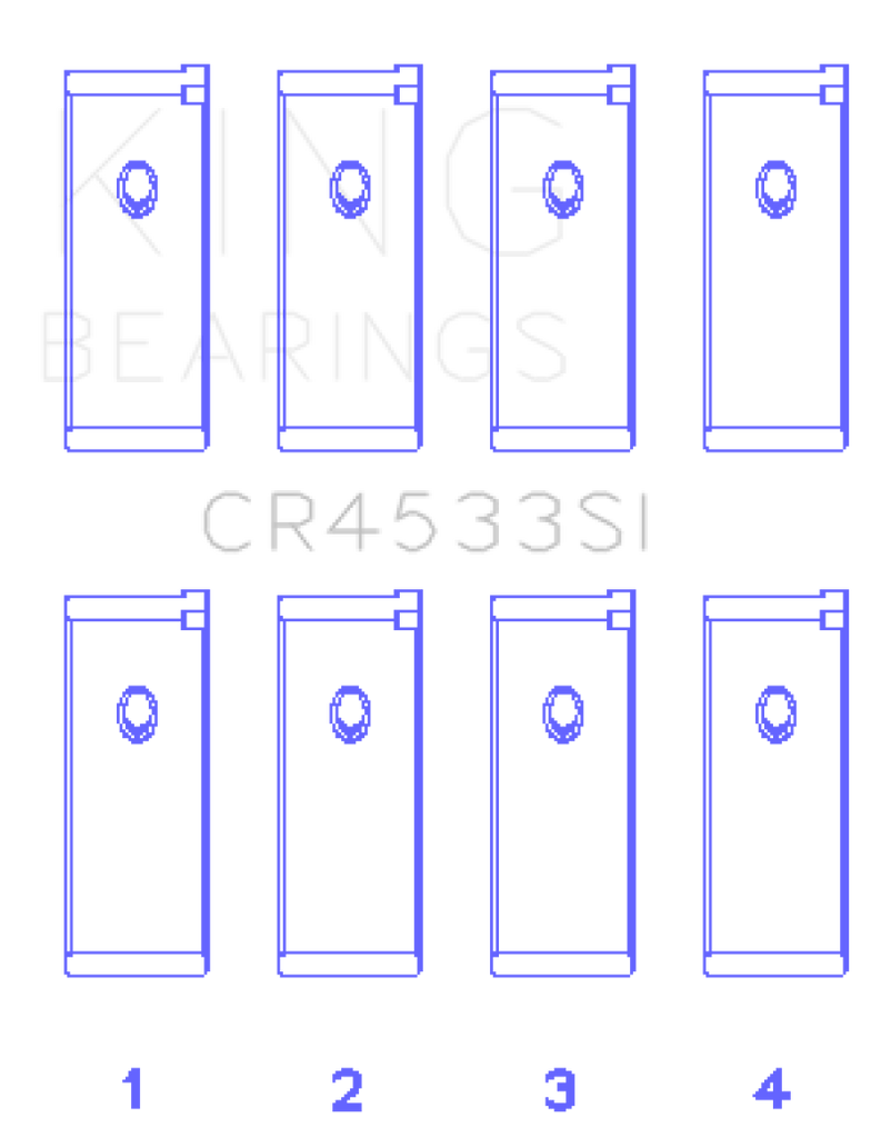 King Engine Bearings Nissan QR25DE DOHC 16 Valves Rod Bearing Set - Size STD