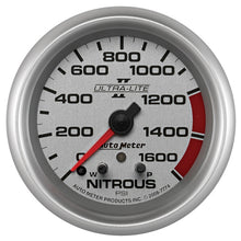 Load image into Gallery viewer, AutoMeter Gauge Nitrous Press 2-5/8in. 1600PSI Stepper Motor W/ Peak &amp; Warn Ultra-Lite II