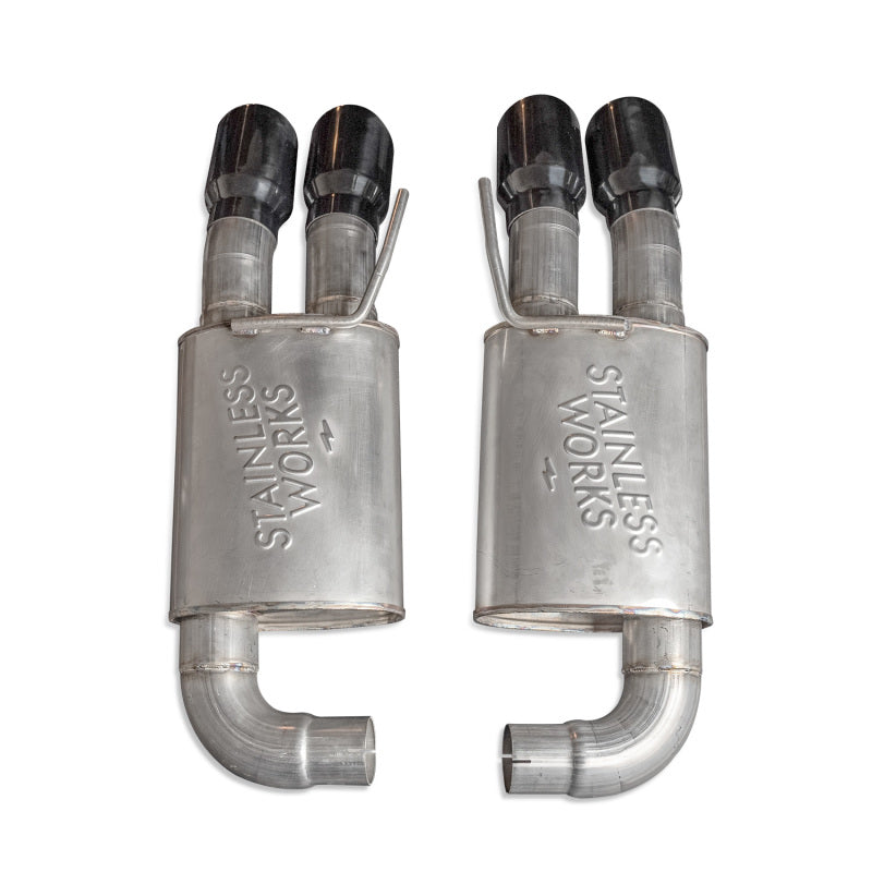 Stainless Works 18-21 Mustang GT Axle Back Redline Exhaust - Black Tips