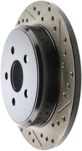 Load image into Gallery viewer, StopTech 03-09 Chrysler PT Cruiser Tur / 03-05 Dodge Neon SRT-4 Rear Left Slotted &amp; Drilled Rotor