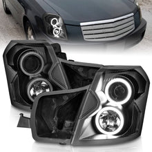 Load image into Gallery viewer, ANZO 2003-2007 Cadillac CTS Projector Headlights w/ Halo Black (CCFL)